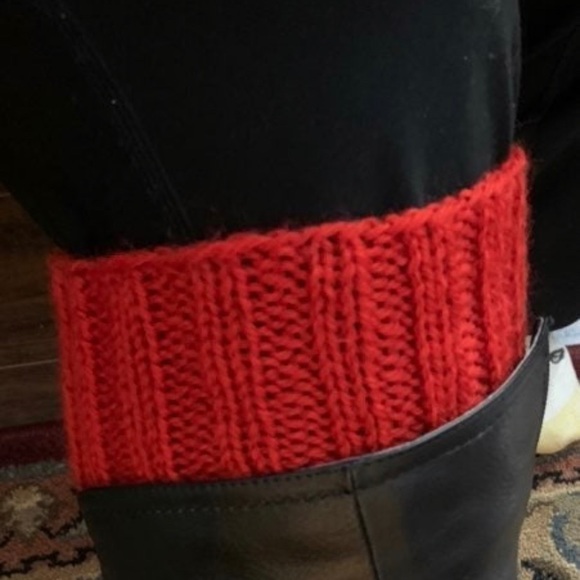 Gray/Red Reversible Boot Toppers - Picture 2 of 3